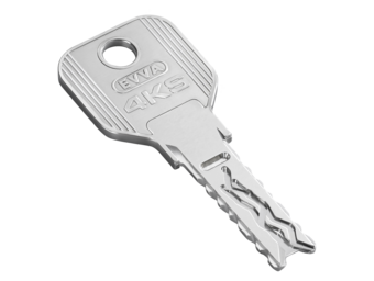 Chiave EVVA 4KS con incisioni a piste curve